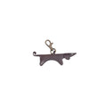 Chocolate Dachshund Leather Keychain