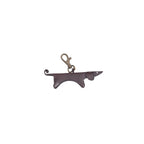 Chocolate Dachshund Leather Keychain