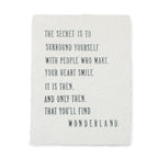 The Secret Is Handmade Paper Print - 12x16