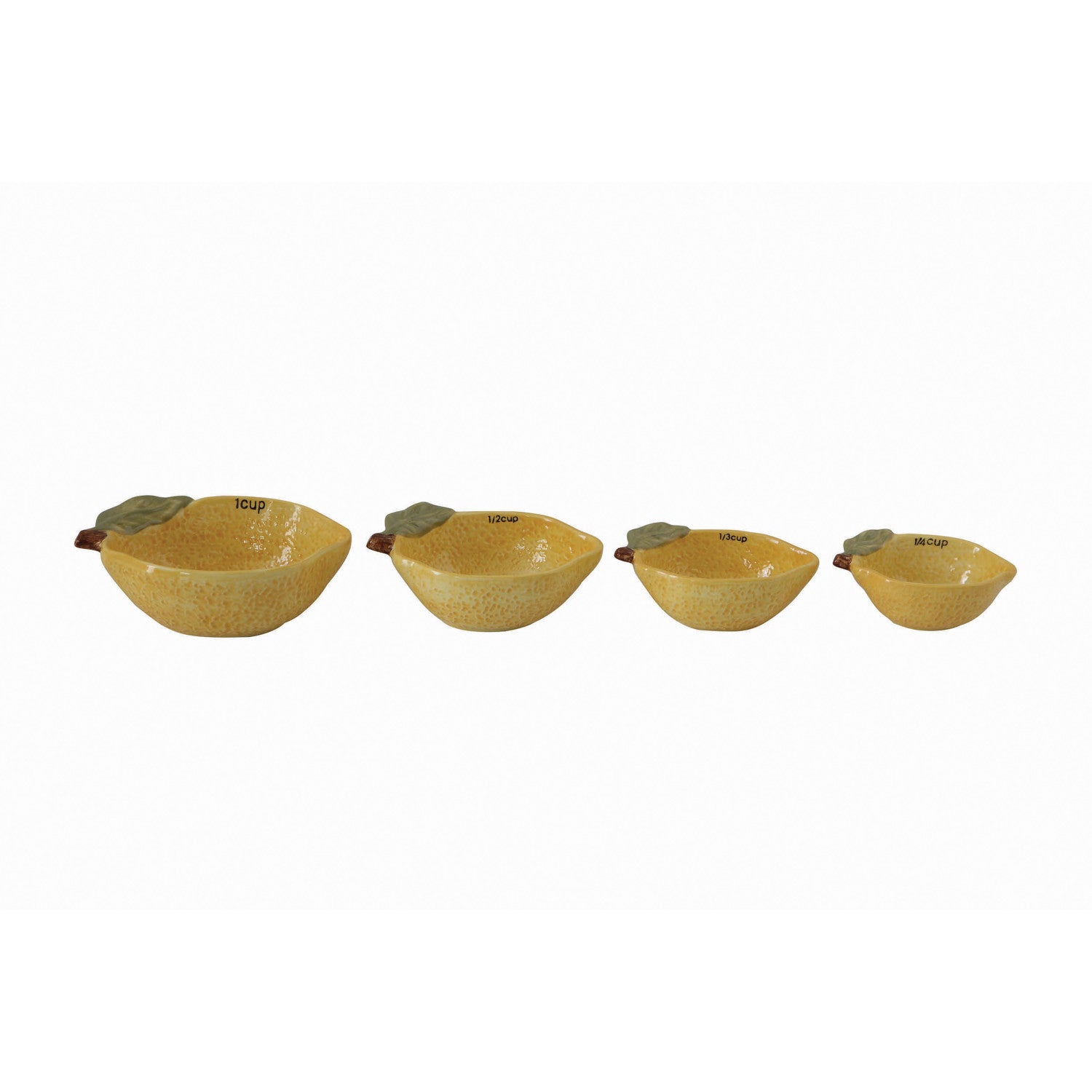 Stoneware Lemon Measuring Cups