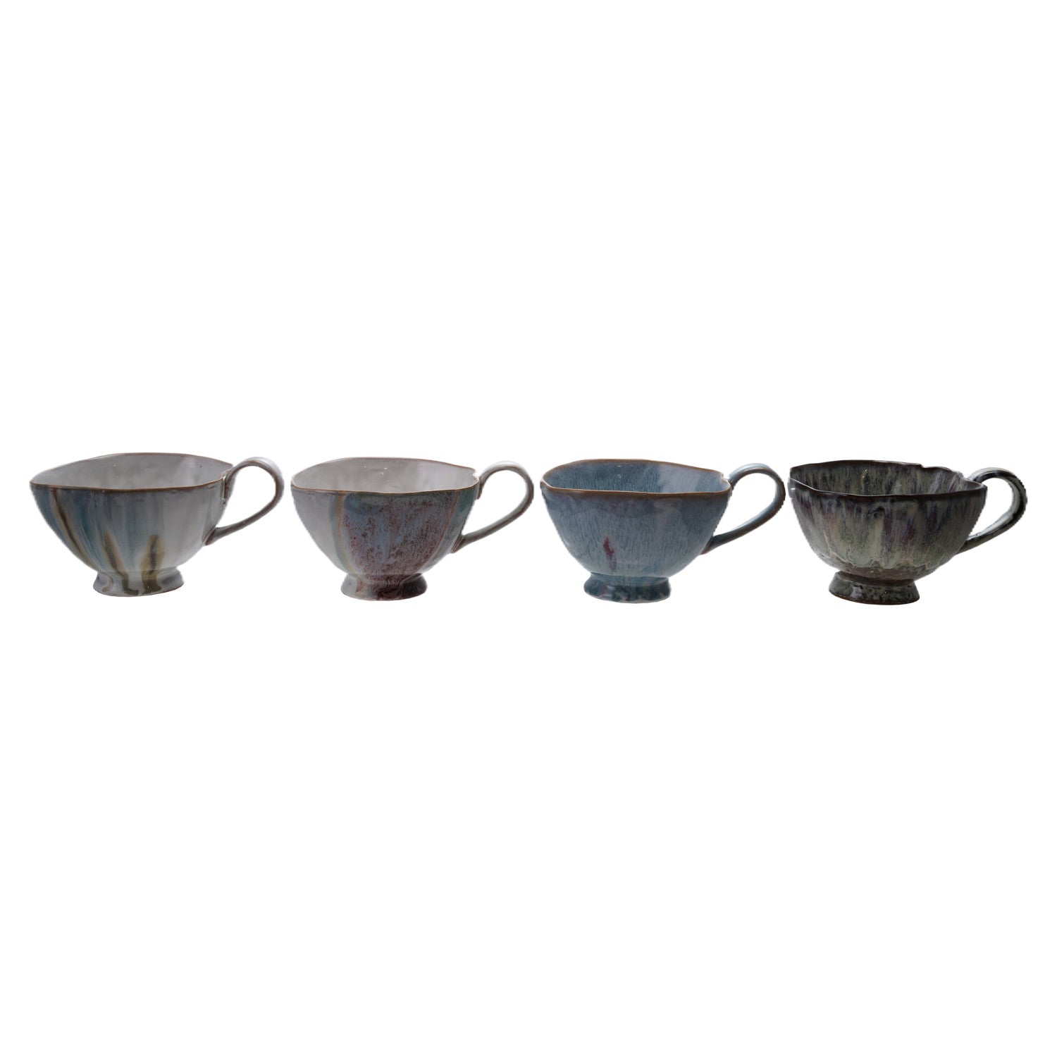 14 oz. Stoneware Footed Mug, 4 Colors