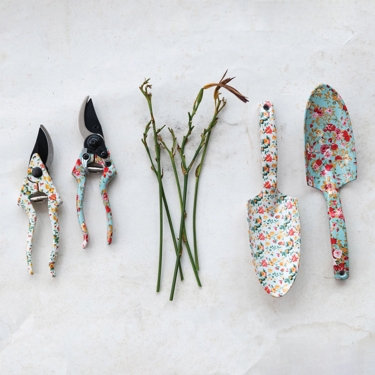 Aluminum Garden Spade  Floral Pattern