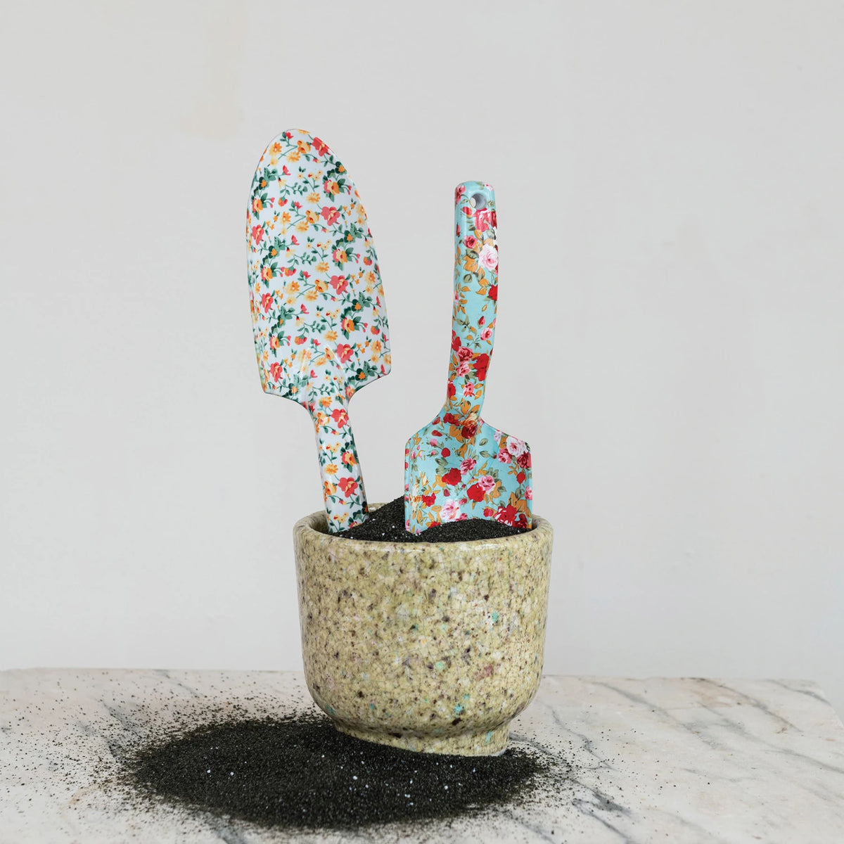 Aluminum Garden Spade  Floral Pattern