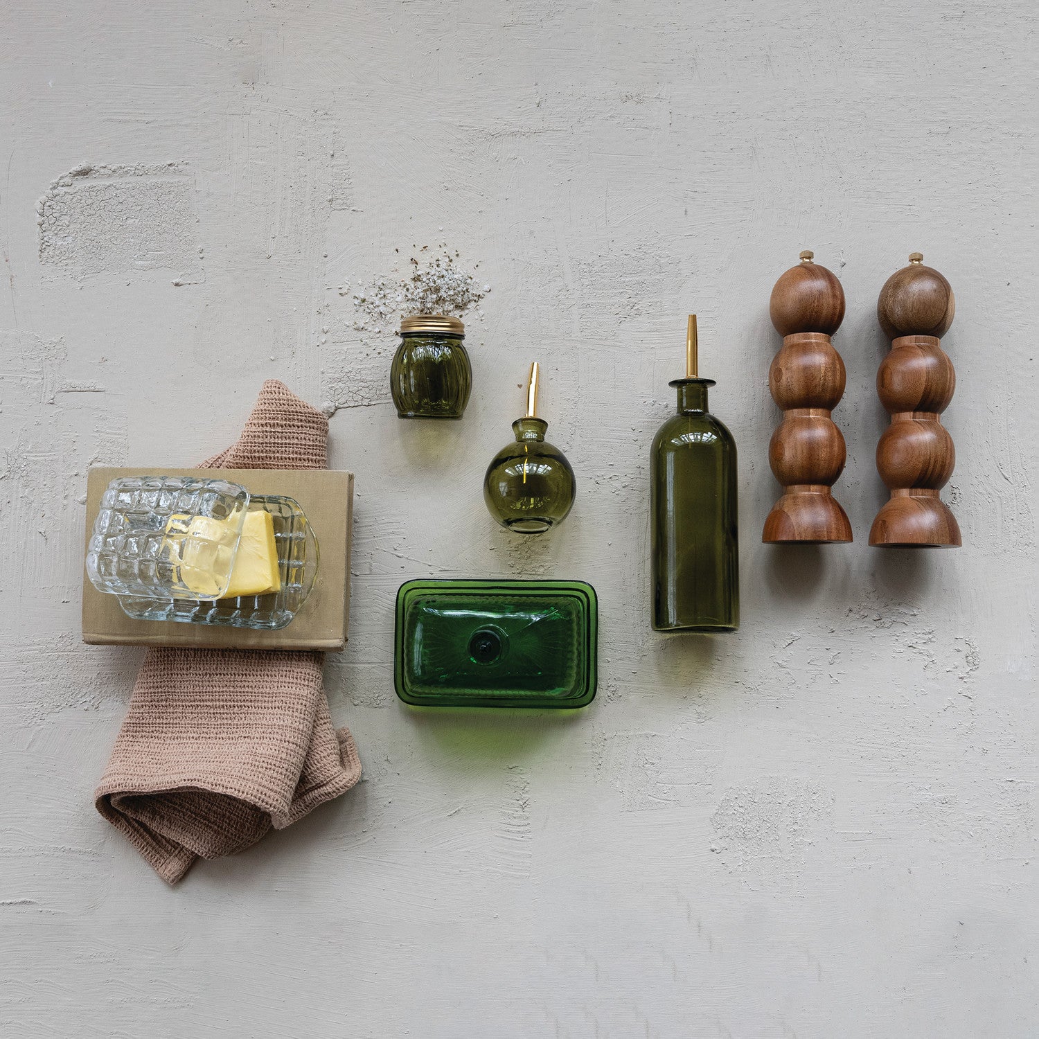 Glass Oil Cruet with Metal Stopper