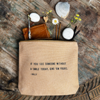 If You See Someone Without A Smile Canvas Zip Bag - Blush