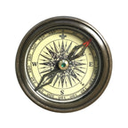 Will You Come Travel With Me Compass with Leather Pouch