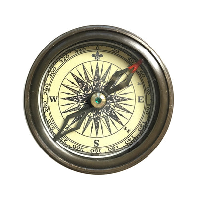 Will You Come Travel With Me Compass with Leather Pouch