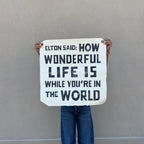 Elton Said Hand Painted Wall Tarp 25x25