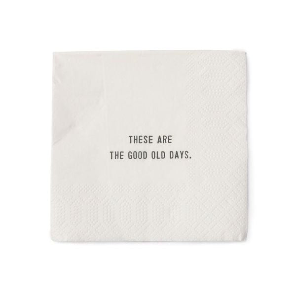 These are the good old days Cocktail Napkin Set (20pcs) 5" x 5"