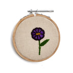 Purple Flower Embroidery Hoop Collection - 4in