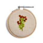 Orange Flower Embroidery Hoop Collection - 4in