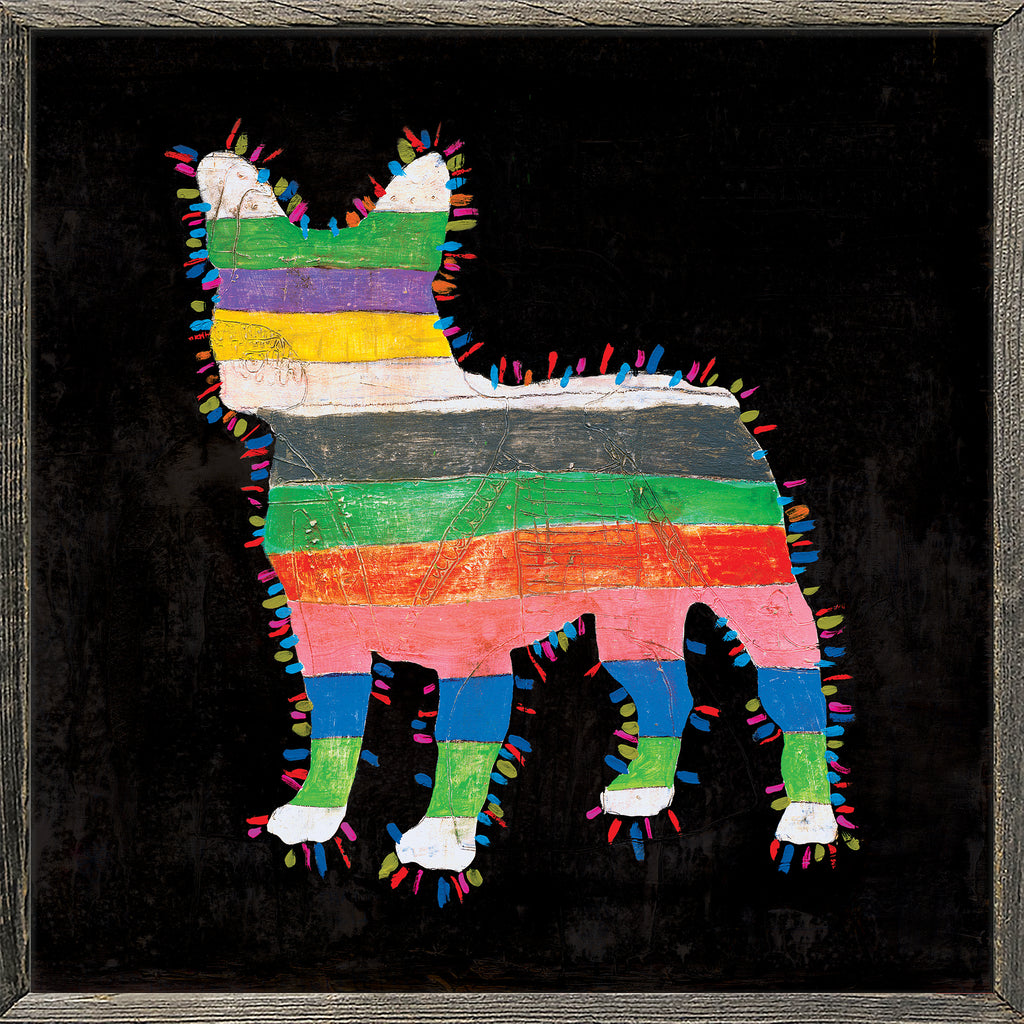 Fiesta Frenchy Art Print - Grey Wood