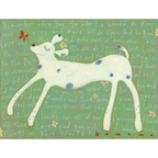 Girl Dog Art Print - Gallery Wrap
