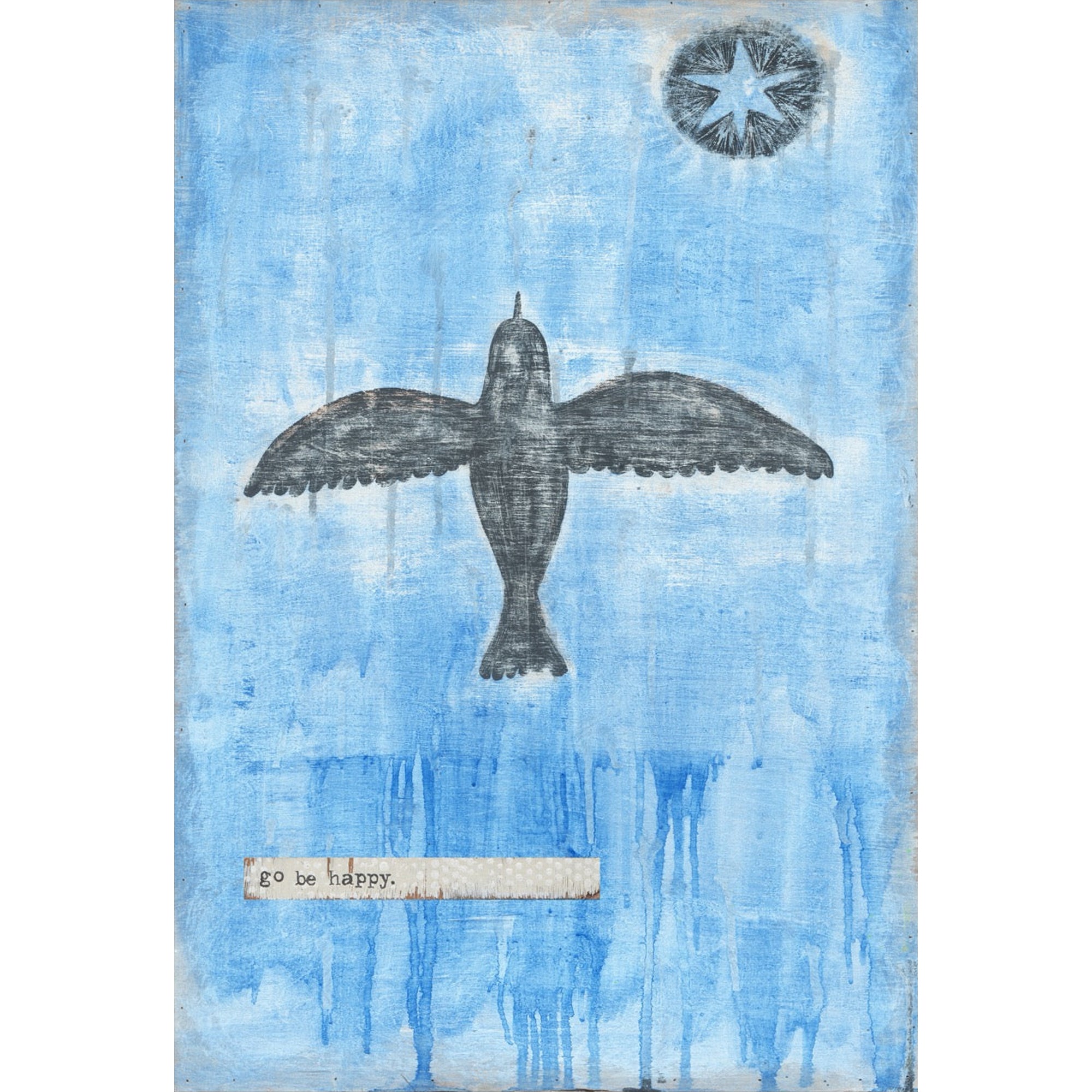 Go Be Happy Art Print - Gallery Wrap