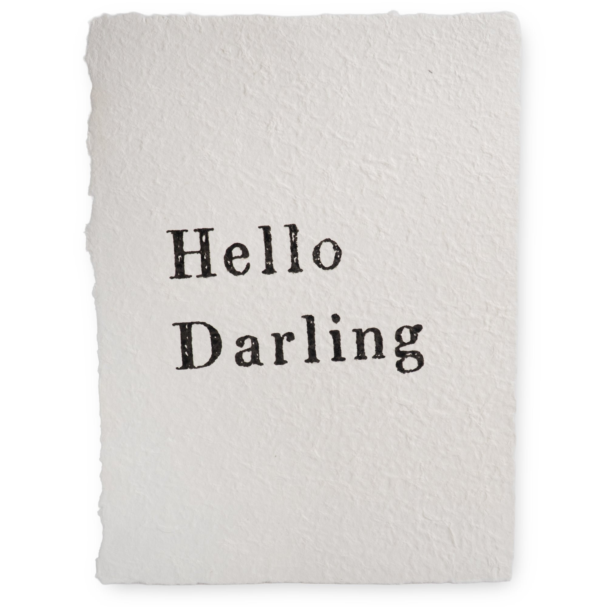 ***Handmade Paper Print - Hello Darling - 12"x16