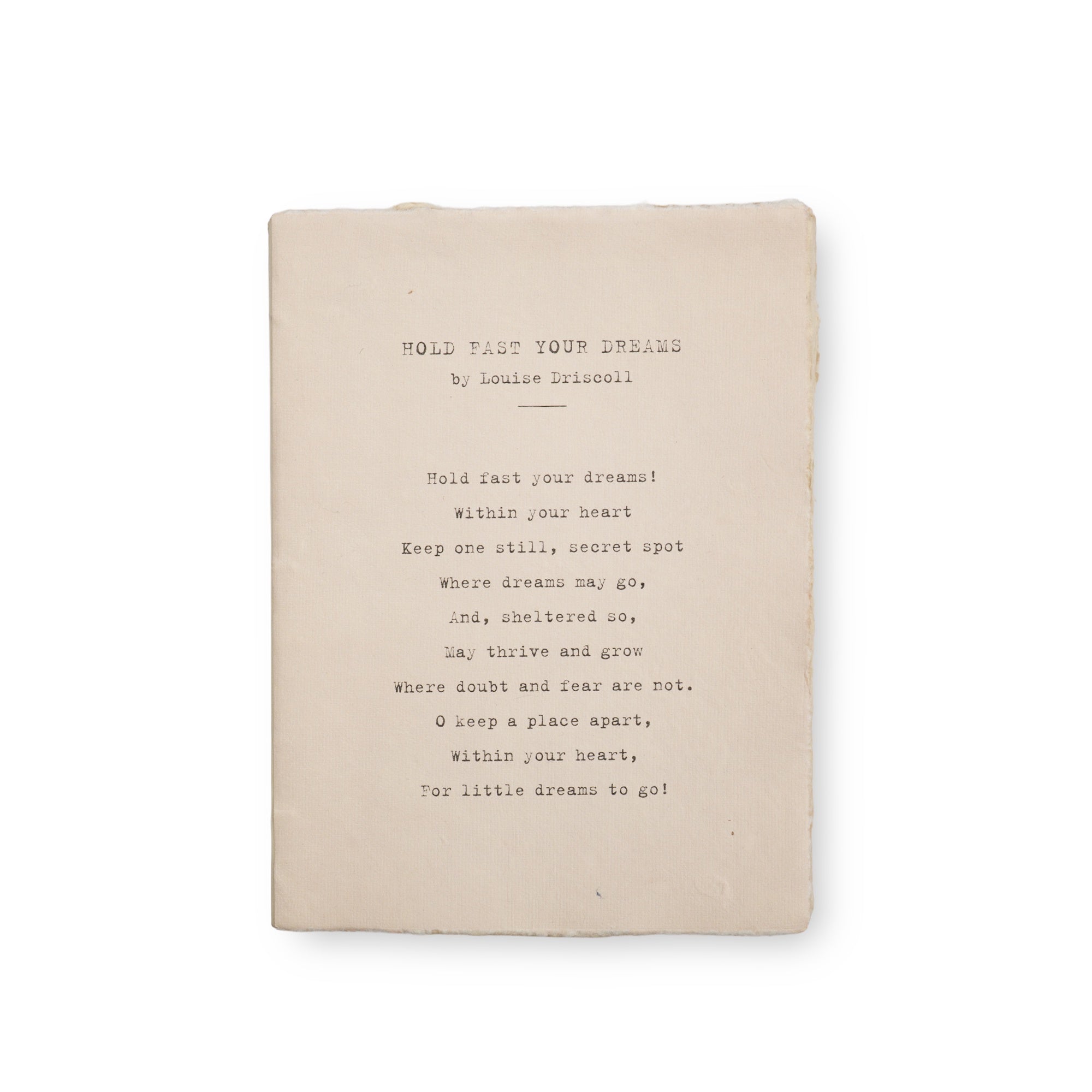 Hold Fast Large Deckled Edge Notebook - Rose