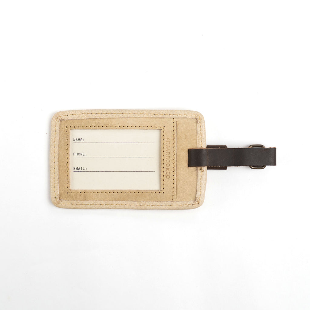 Coddiwomple Leather Luggage Tag - Honey