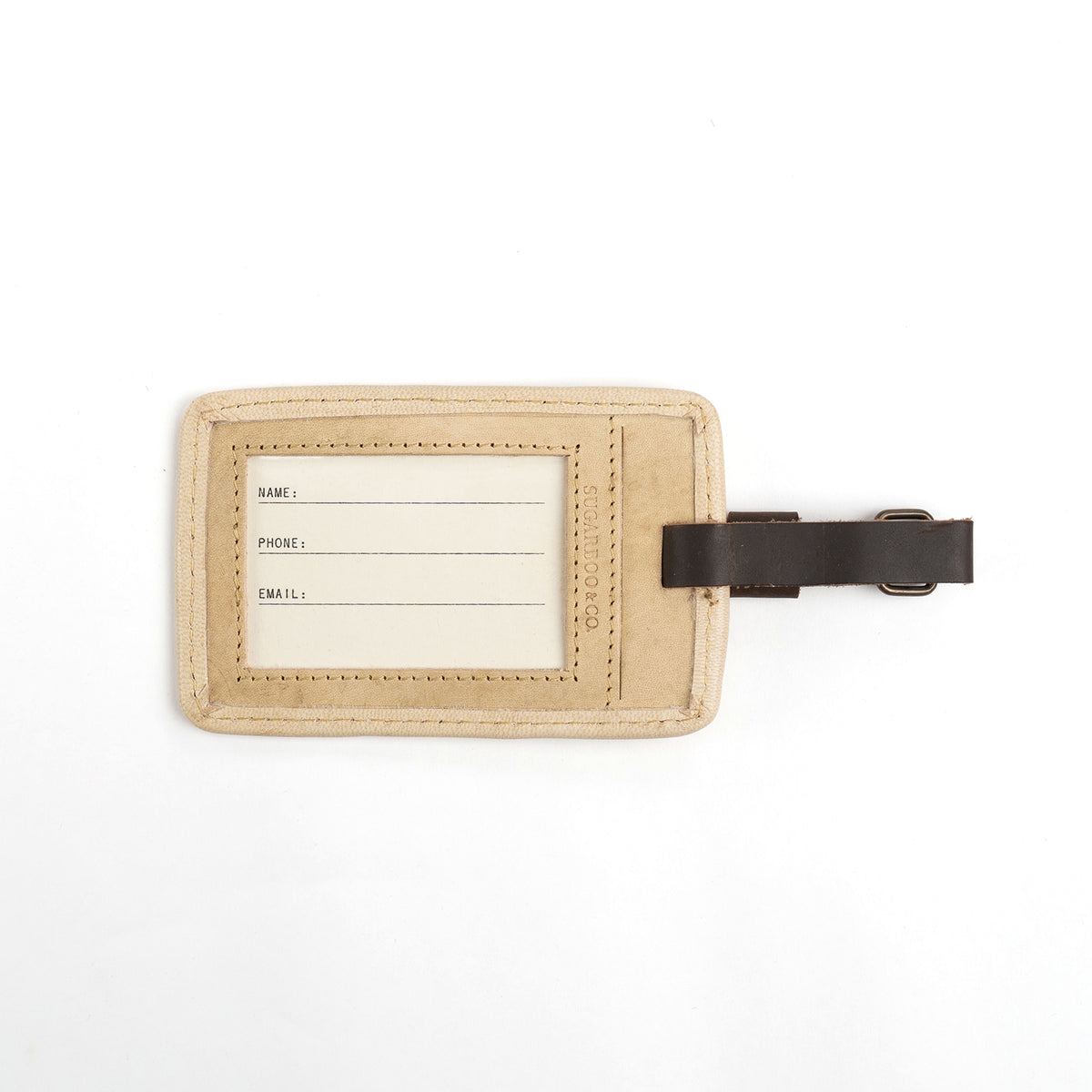 Coddiwomple Leather Luggage Tag - Honey