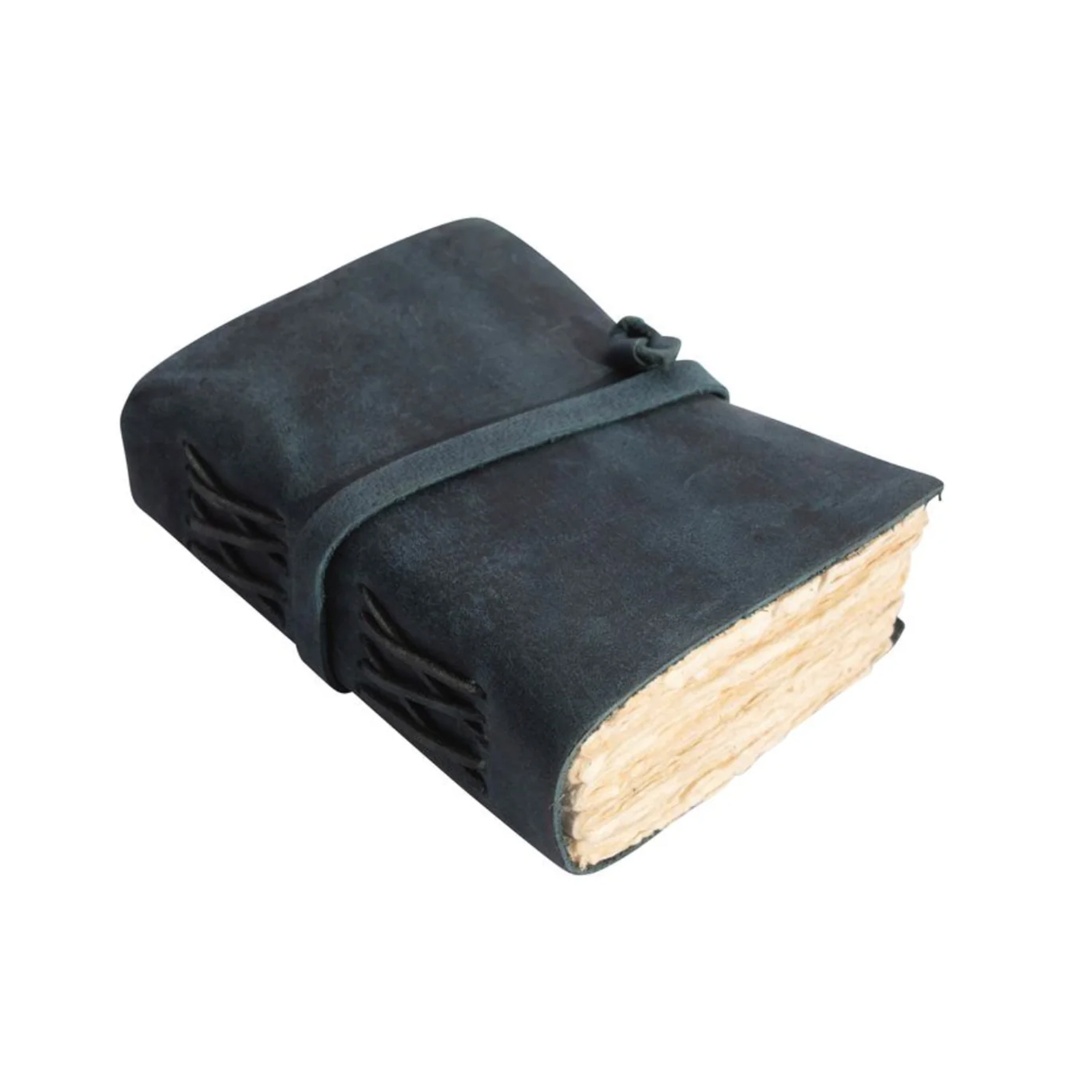 2nd Edition Mini Wrap Leather Journal - Indigo