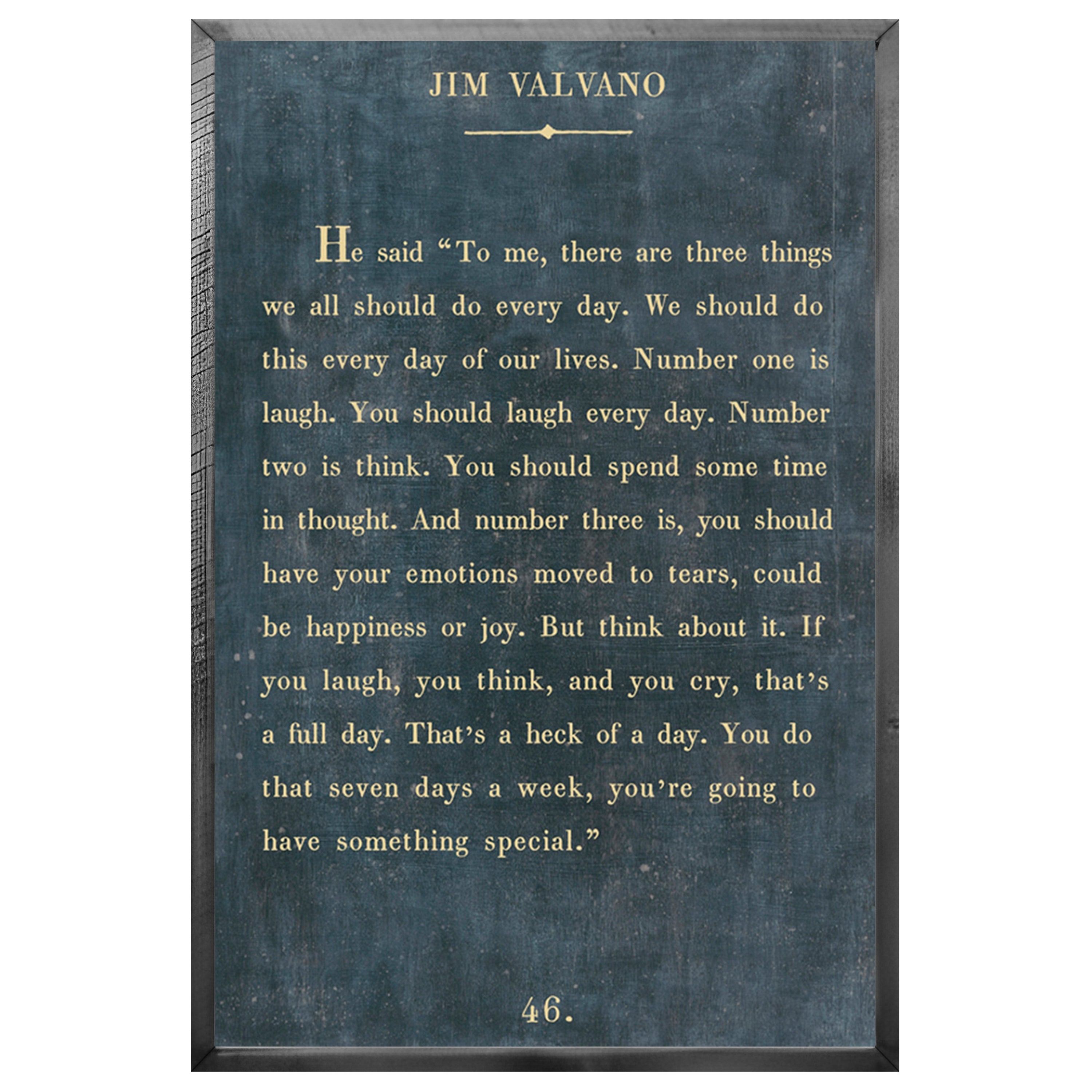 Jim Valvano - Book Collection (Grey Wood) - Art Print