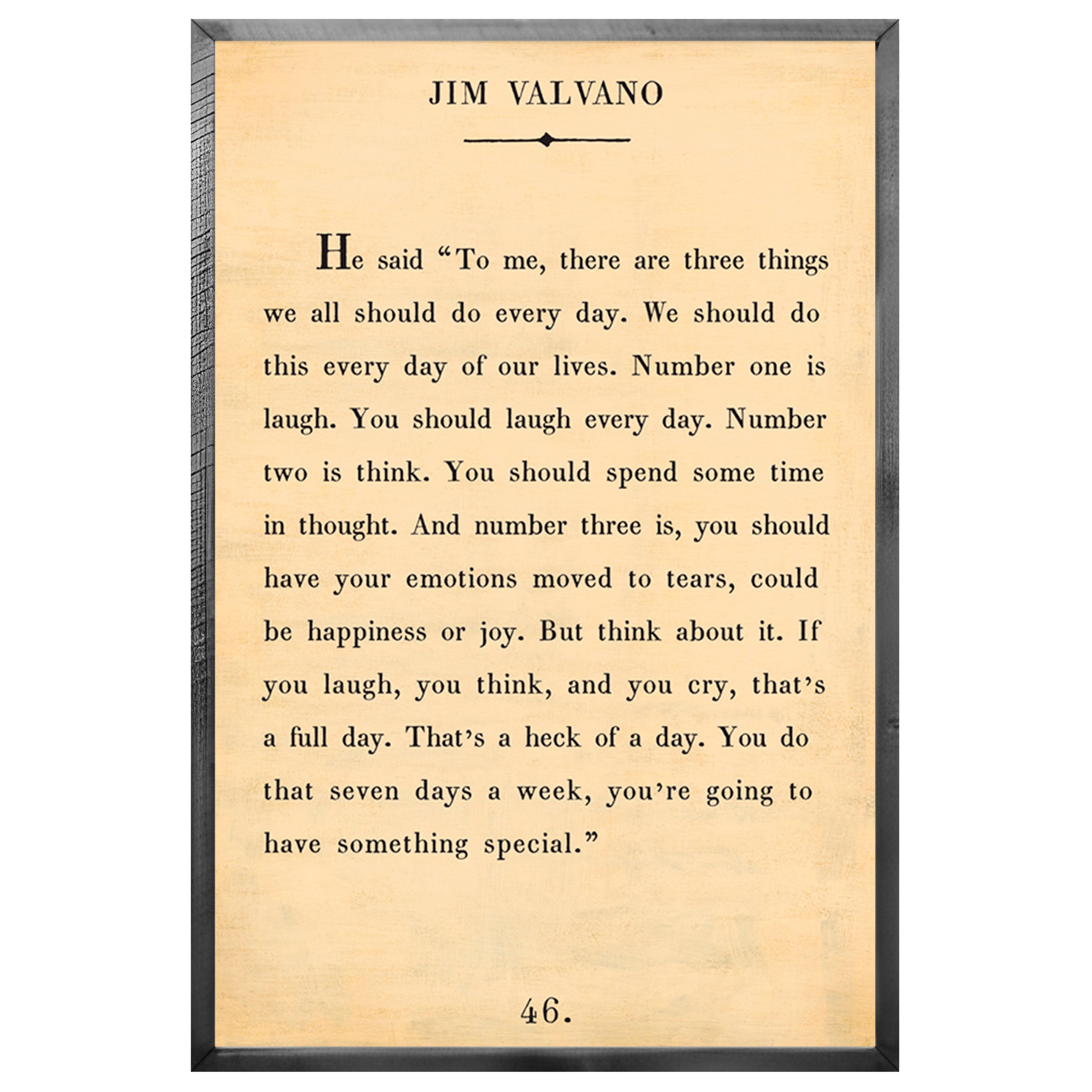 Jim Valvano - Book Collection (Grey Wood) - Art Print