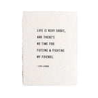 ***Life Is Very Short Handmade Paper Print - 12x16