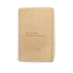 Life Is Short Leather Passport Cover - Honey