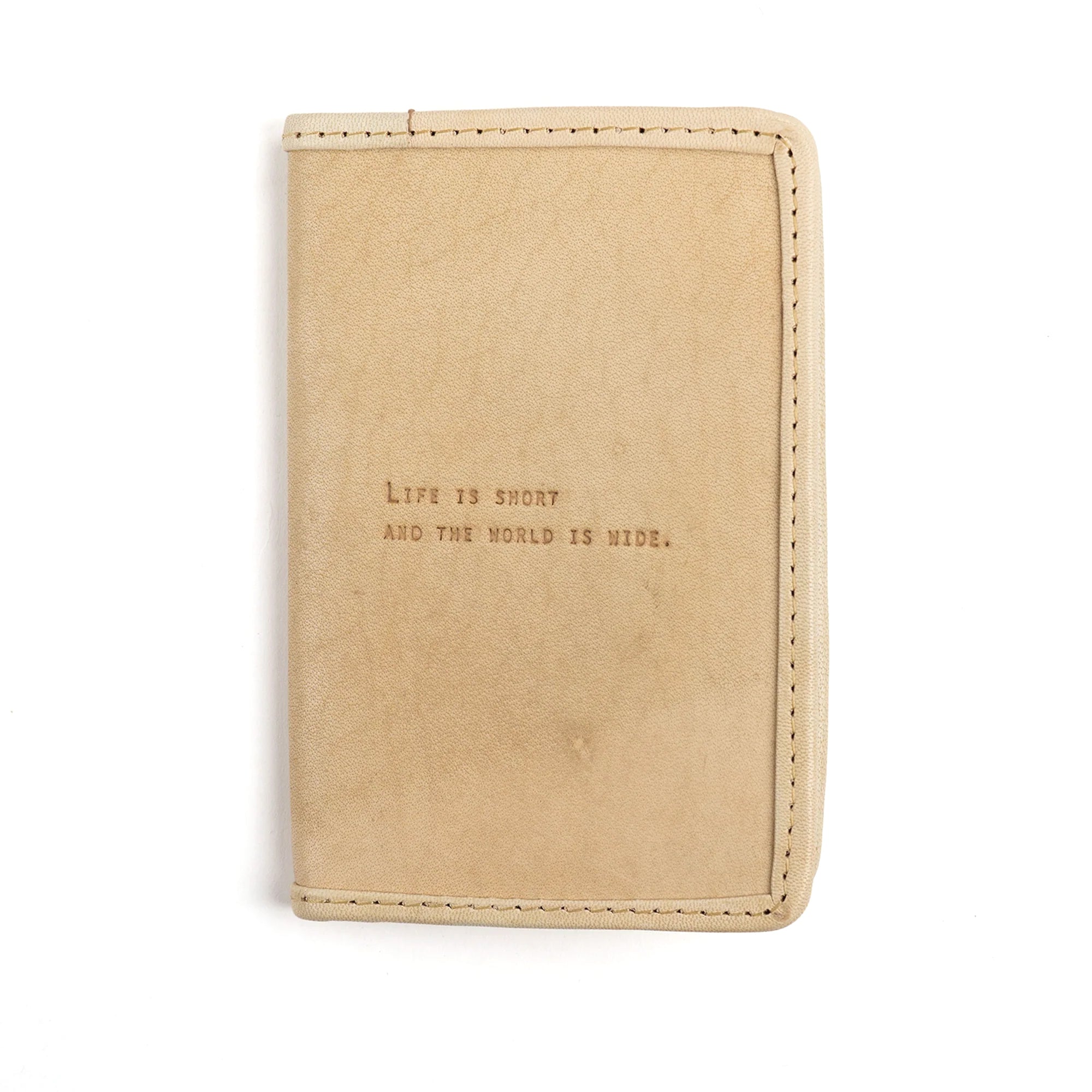 Life Is Short Passport Cover in Honey