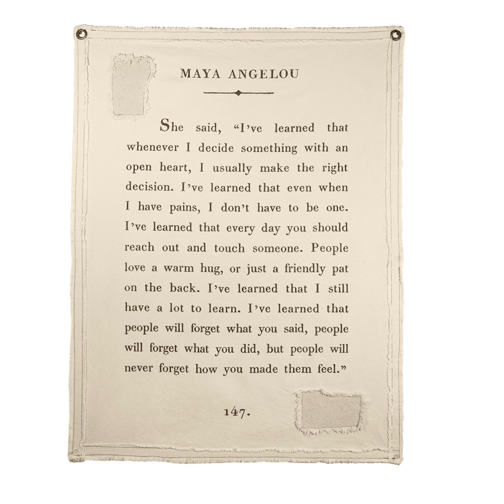 Maya Angelou Canvas Wall Tarp - 31.5x40