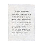 May Today There Be Peace Within Handmade Paper Print - 12x16