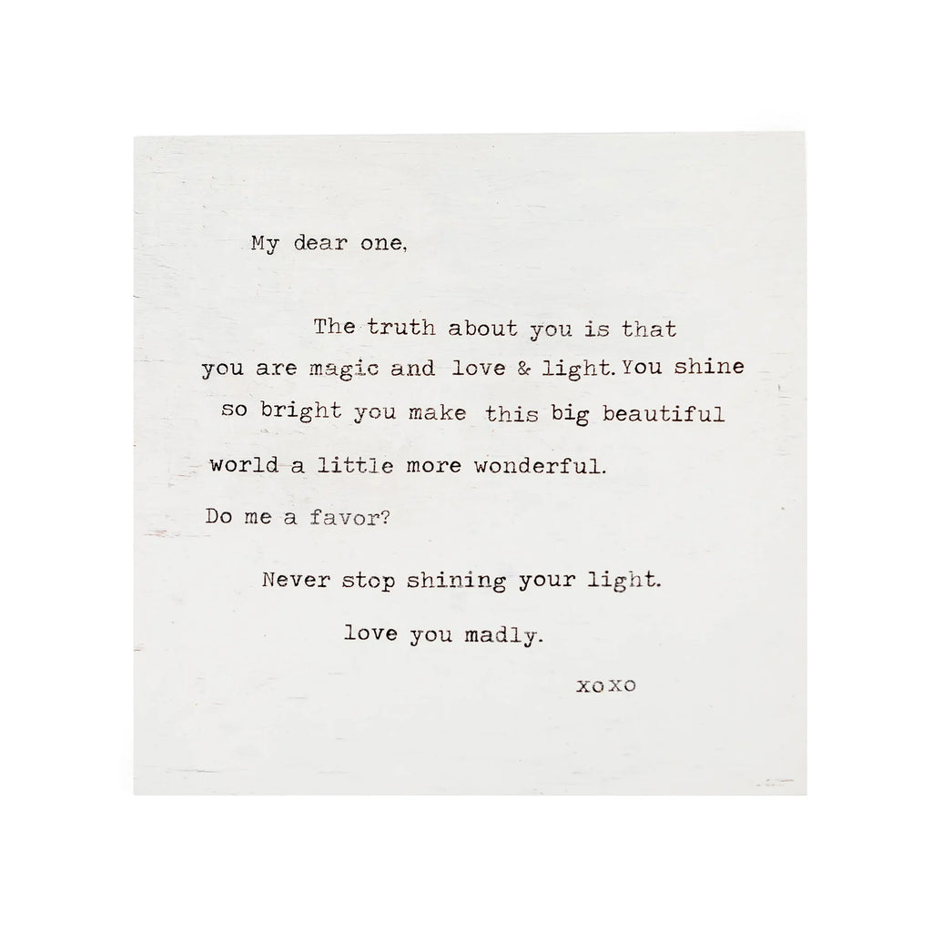 Never Stop Shining Art Poster - 8" x 8"