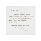 Never Stop Shining Art Poster - 8x8