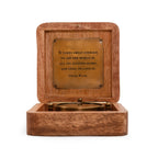 It Takes Great Courage Tripod Compass in Wooden Box