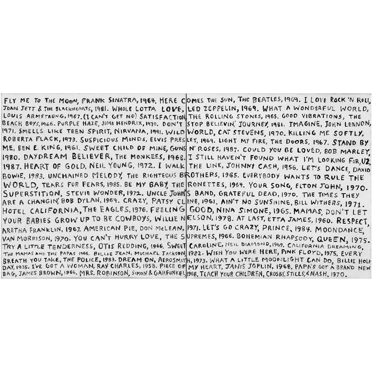 Playlist in White (Custom) - Art Print
