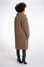 Teddy Double Breasted Coat, Toffee