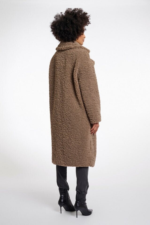 Teddy Double Breasted Coat, Toffee