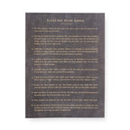 Rules For Being Human Art Poster In Charcoal - 12x16