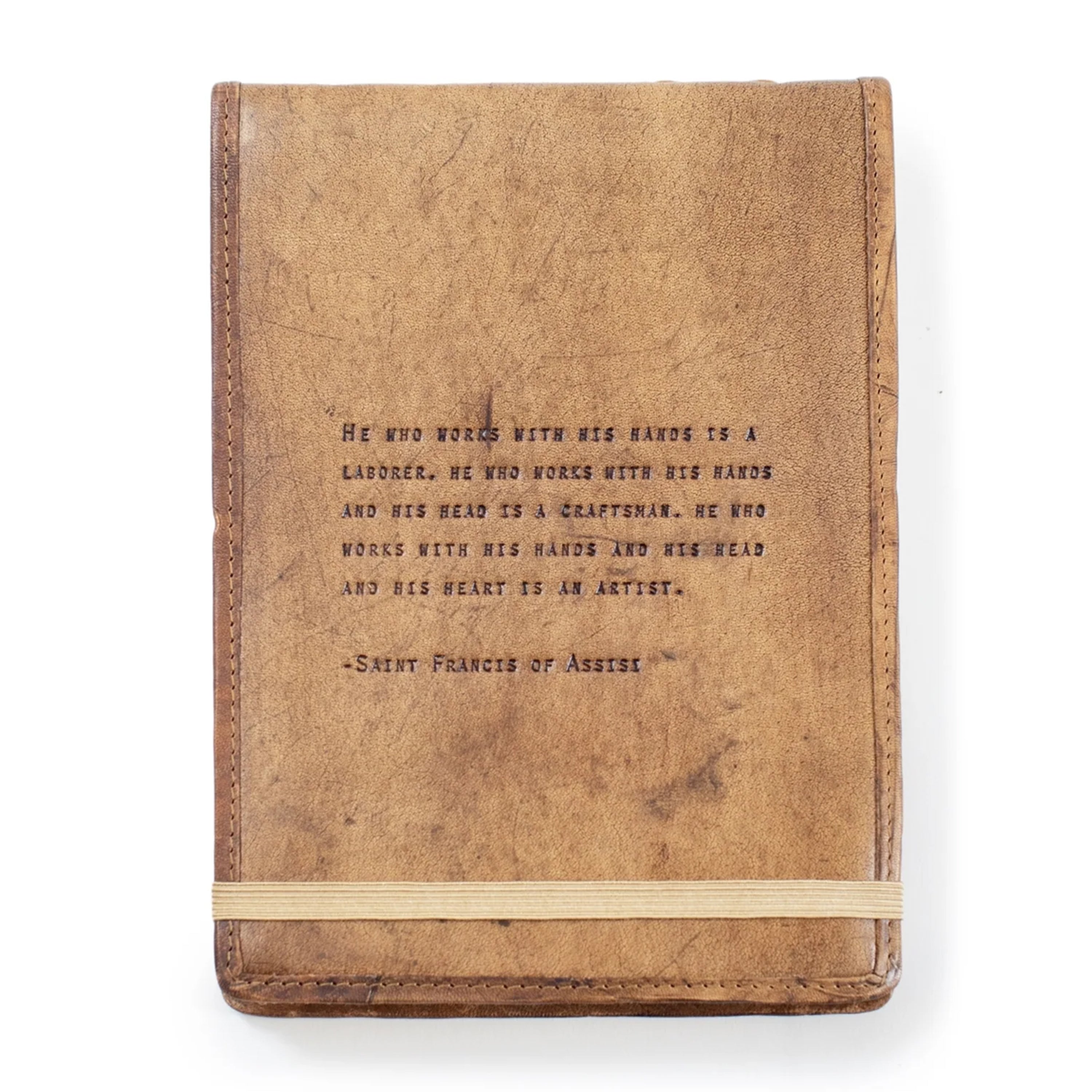 ****His Heart Is An Artist Signature Leather Journal - Maple