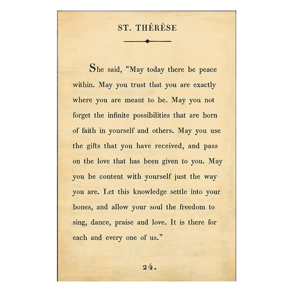 St. Therese - Book Collection - Art Print