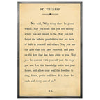 St. Therese Art Print - Grey Wood