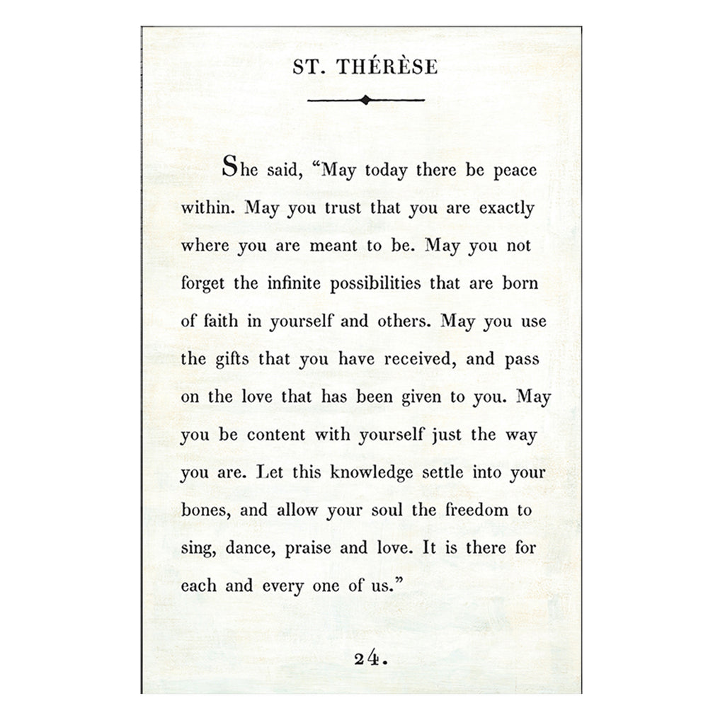 St. Therese - Book Collection - Art Print