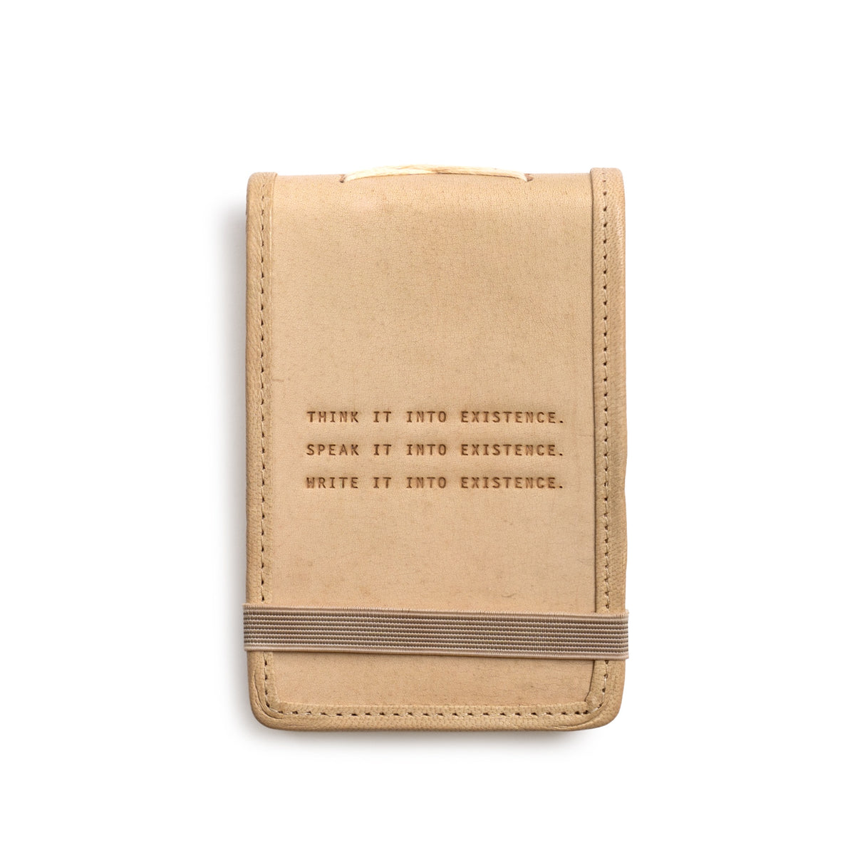 Think Speak Write Mini Signature Leather Journal - Honey