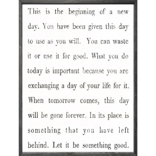 This is the Beginning Art Print - Grey Wood