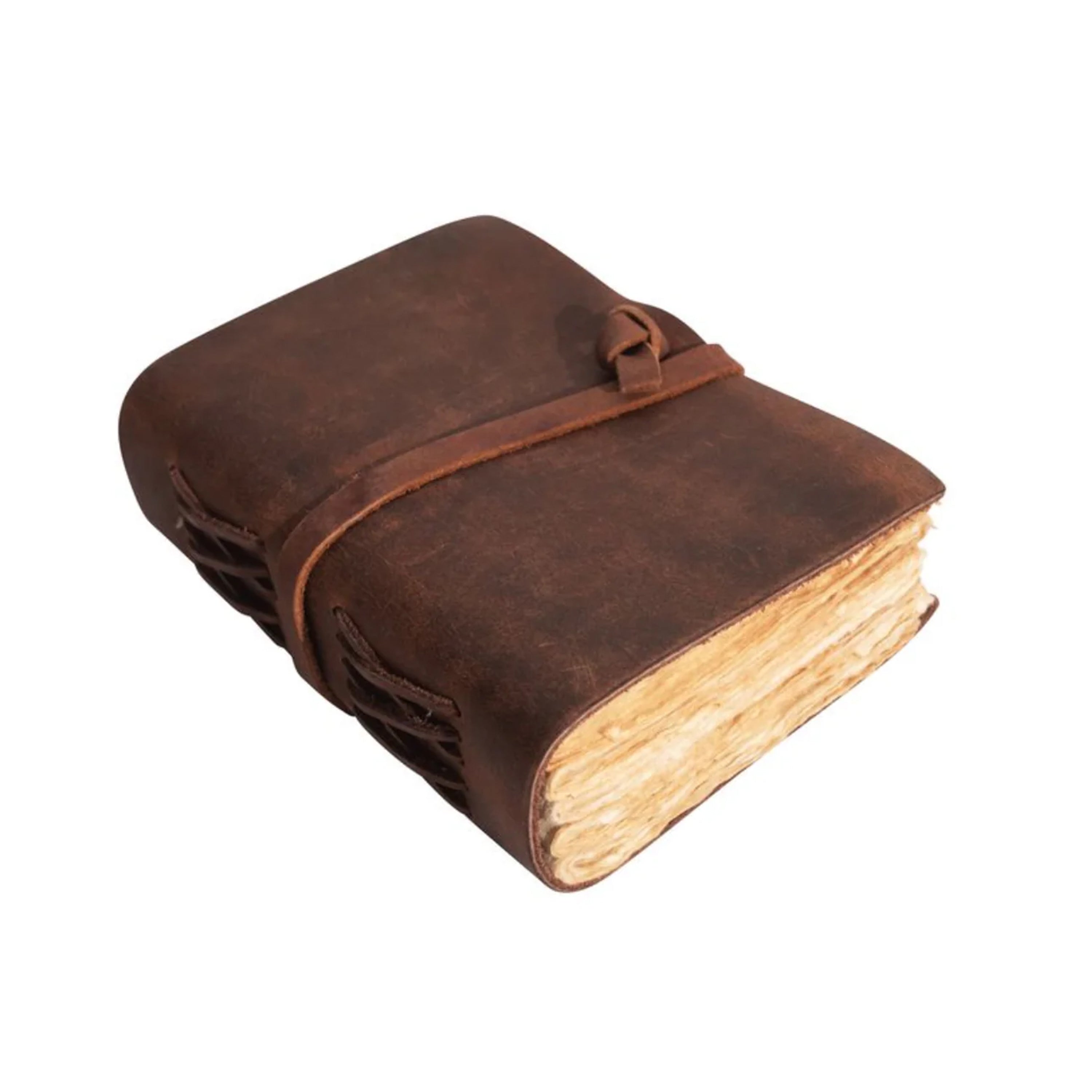 2nd Edition Mini Wrap Leather Journal - Walnut