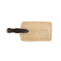 And I Think To Myself Leather Luggage Tag - Honey