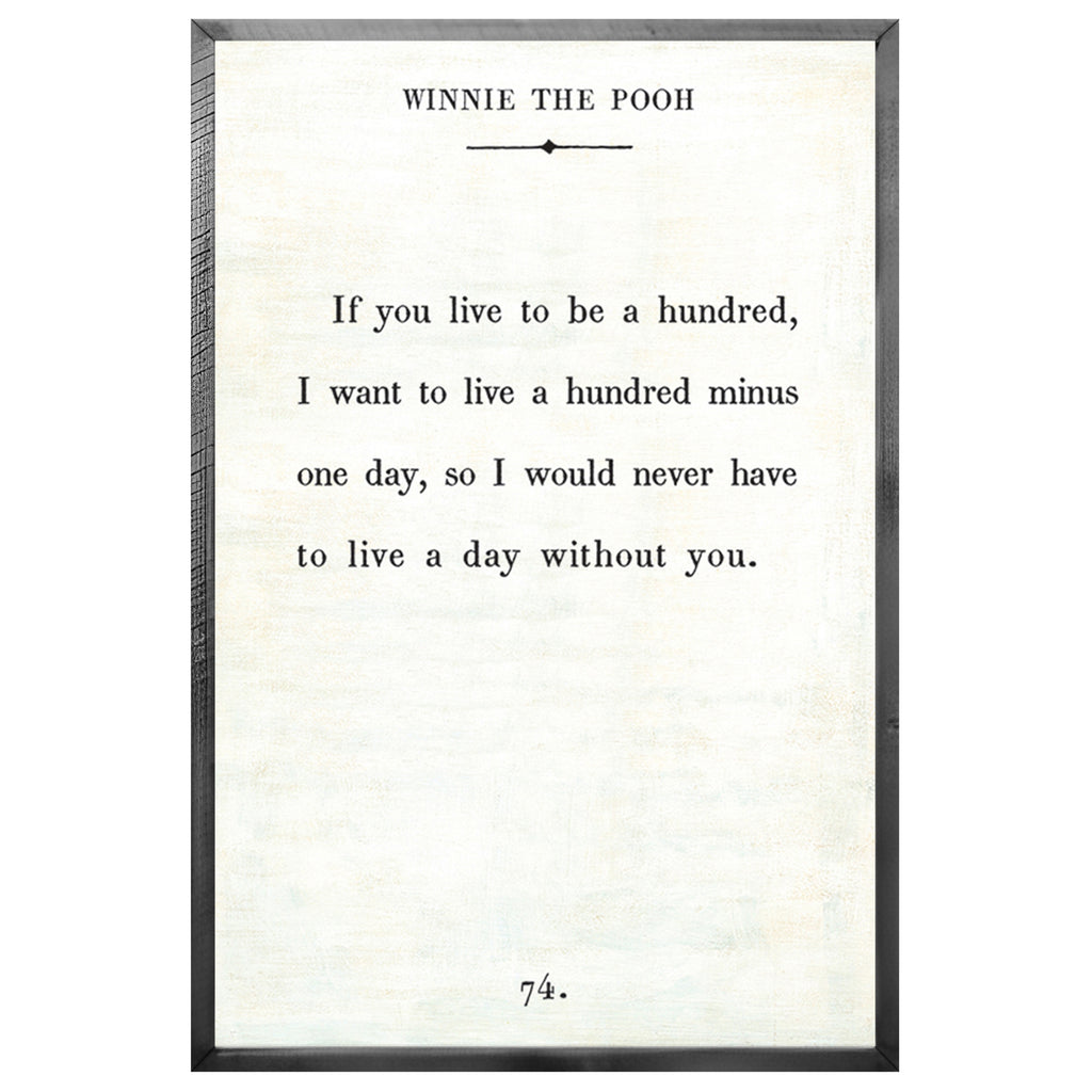 Winnie the Pooh - Book Collection (Grey Wood) - Art Print