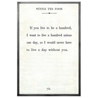 Winnie the Pooh Art Print - Grey Wood