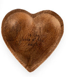 To The Ends Of The Earth Wood Heart Trinket Tray