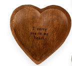 I Carry You In My Heart Wood Heart Trinket Tray
