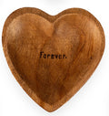 Forever Wood Heart Trinket Tray